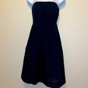 J. Crew strapless black dress 100% cotton size 2